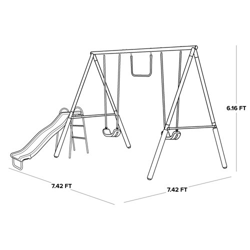 Sportspower Fun Outdoors My First Metal Swing Set with Lifetime
